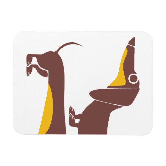 Grappig schattig teckel voor lange hond ouder magneet (Horizontaal)