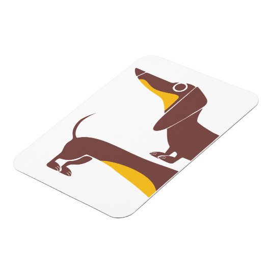 Grappig schattig teckel voor lange hond ouder magneet (Linkerzijde)