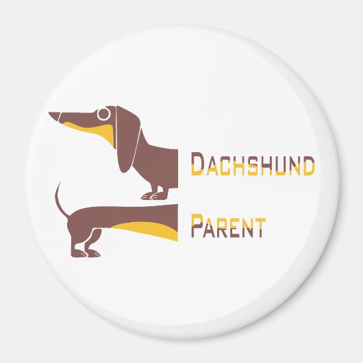 Grappig schattig teckel voor lange hond ouder magneet (Voorkant)