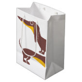 Grappig schattig teckel voor lange hond ouder medium cadeauzakje (Voorkant Gekanteld)