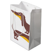 Grappig schattig teckel voor lange hond ouder medium cadeauzakje (Achterkant Gekanteld)