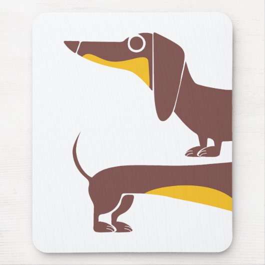 Grappig schattig teckel voor lange hond ouder muismat (Voorkant)