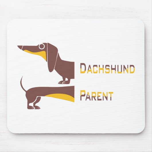 Grappig schattig teckel voor lange hond ouder muismat (Voorkant)