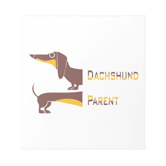 Grappig schattig teckel voor lange hond ouder notitieblok (Voorkant)