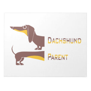 Grappig schattig teckel voor lange hond ouder notitieblok