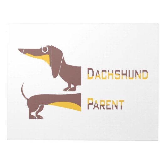 Grappig schattig teckel voor lange hond ouder notitieblok (Voorkant)