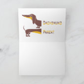 Grappig schattig teckel voor lange hond ouder notitiekaartje (Binnen)