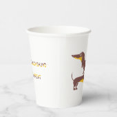 Grappig schattig teckel voor lange hond ouder papieren bekers (Rechts)