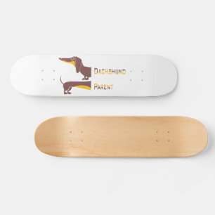 Grappig schattig teckel voor lange hond ouder persoonlijk skateboard