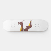 Grappig schattig teckel voor lange hond ouder persoonlijk skateboard (Horizontaal)