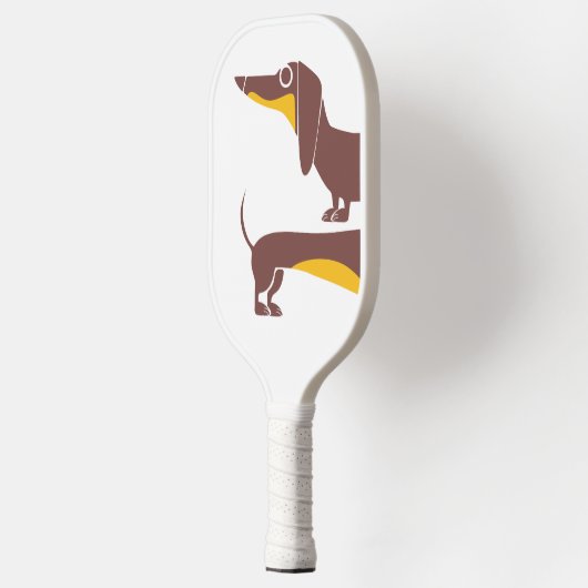 Grappig schattig teckel voor lange hond ouder pickleball paddle (Links)