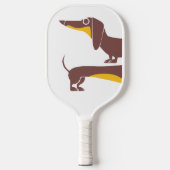 Grappig schattig teckel voor lange hond ouder pickleball paddle (Voorkant)