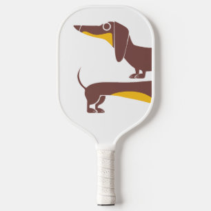 Grappig schattig teckel voor lange hond ouder pickleball paddle