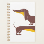 Grappig schattig teckel voor lange hond ouder planner (Voorkant)