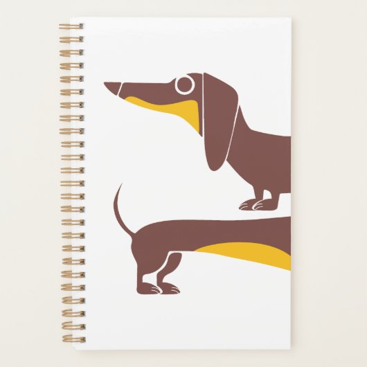 Grappig schattig teckel voor lange hond ouder planner (Voorkant)