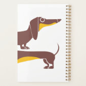 Grappig schattig teckel voor lange hond ouder planner (Achterkant)