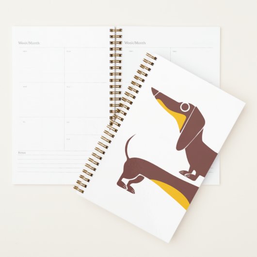 Grappig schattig teckel voor lange hond ouder planner (Display)