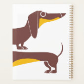 Grappig schattig teckel voor lange hond ouder planner (Achterkant)