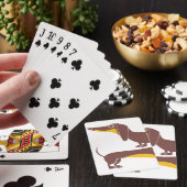 Grappig schattig teckel voor lange hond ouder pokerkaarten (Insitu)
