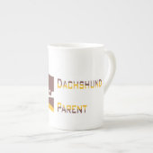 Grappig schattig teckel voor lange hond ouder porselein kop (Voorkant rechts)