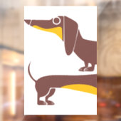 Grappig schattig teckel voor lange hond ouder raamsticker (Vel 2)