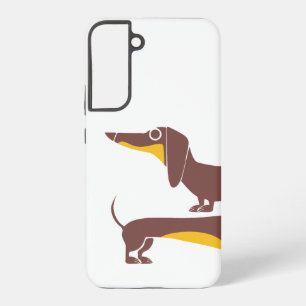 Grappig schattig teckel voor lange hond ouder samsung galaxy hoesje