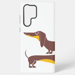 Grappig schattig teckel voor lange hond ouder samsung galaxy hoesje