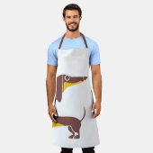 Grappig schattig teckel voor lange hond ouder schort (Gedragen)