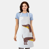 Grappig schattig teckel voor lange hond ouder schort (Gedragen)