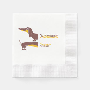 Grappig schattig teckel voor lange hond ouder servet