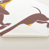 Grappig schattig teckel voor lange hond ouder sherpa deken (3/4)