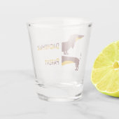 Grappig schattig teckel voor lange hond ouder shot glas (Achterkant)
