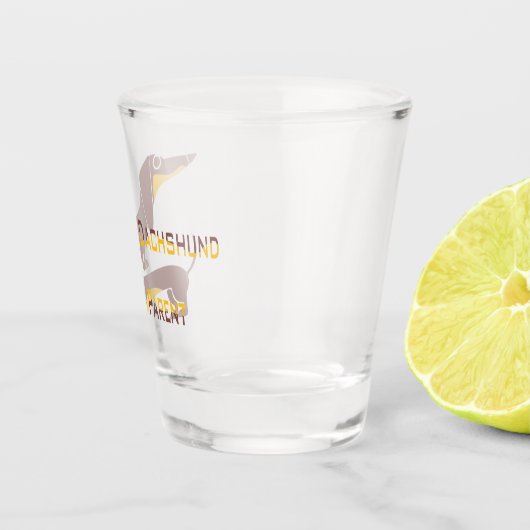 Grappig schattig teckel voor lange hond ouder shot glas (Rechts)