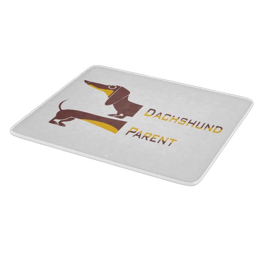 Grappig schattig teckel voor lange hond ouder snijplank (Hoek)