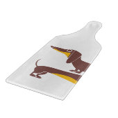 Grappig schattig teckel voor lange hond ouder snijplank (Hoek)