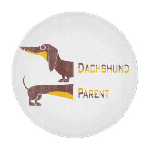Grappig schattig teckel voor lange hond ouder snijplank