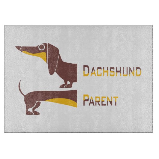 Grappig schattig teckel voor lange hond ouder snijplank (Voorkant)
