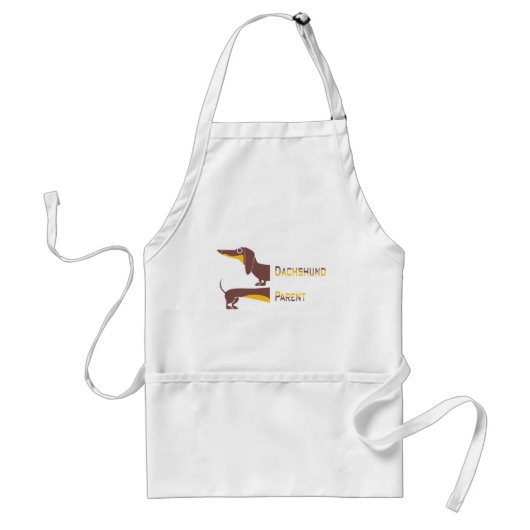 Grappig schattig teckel voor lange hond ouder standaard schort (Voorkant)