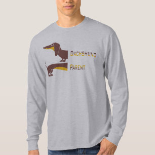 Grappig schattig teckel voor lange hond ouder t-shirt