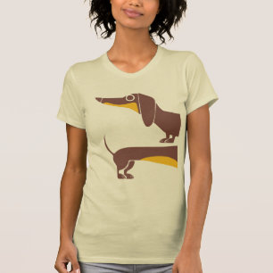 Grappig schattig teckel voor lange hond ouder t-shirt