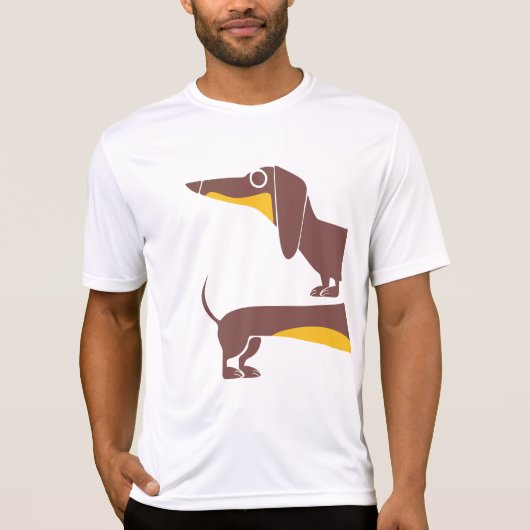 Grappig schattig teckel voor lange hond ouder t-shirt (Voorkant)
