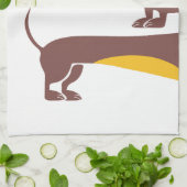 Grappig schattig teckel voor lange hond ouder theedoek (Gevouwen)