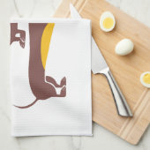 Grappig schattig teckel voor lange hond ouder theedoek (Quarter Fold)