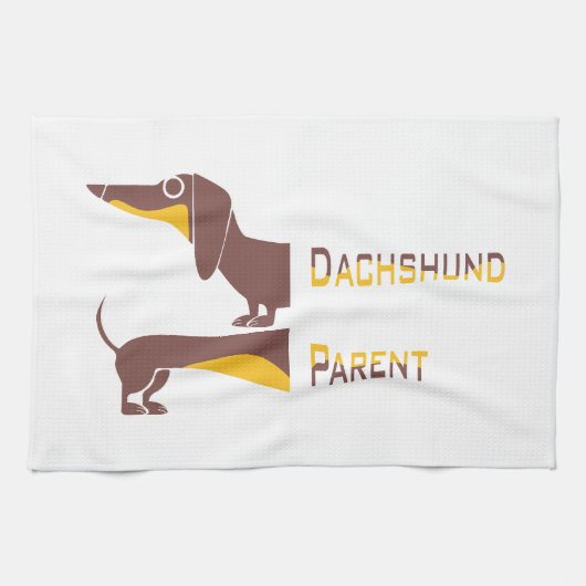 Grappig schattig teckel voor lange hond ouder theedoek (Horizontaal)