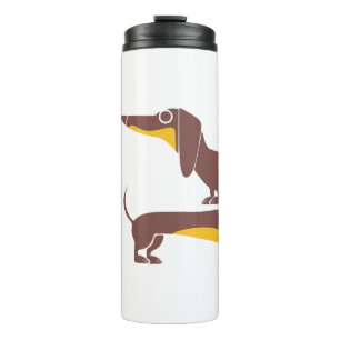 Grappig schattig teckel voor lange hond ouder thermosbeker