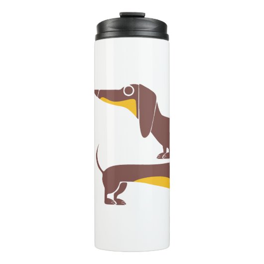 Grappig schattig teckel voor lange hond ouder thermosbeker (Voorkant)