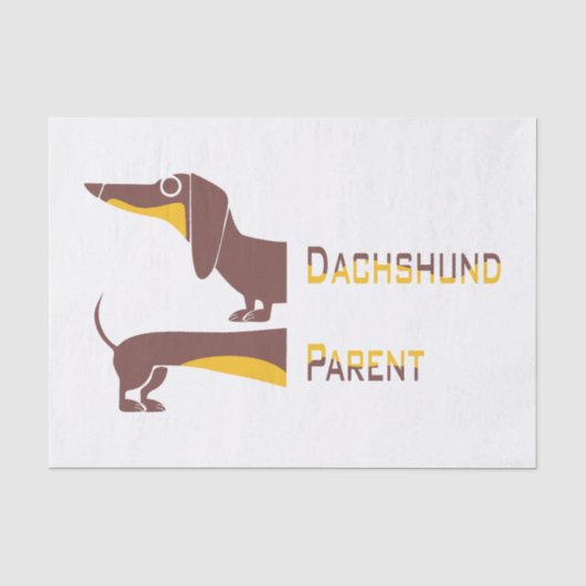 Grappig schattig teckel voor lange hond ouder tissuepapier (Voorkant)