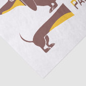 Grappig schattig teckel voor lange hond ouder tissuepapier (Detail)