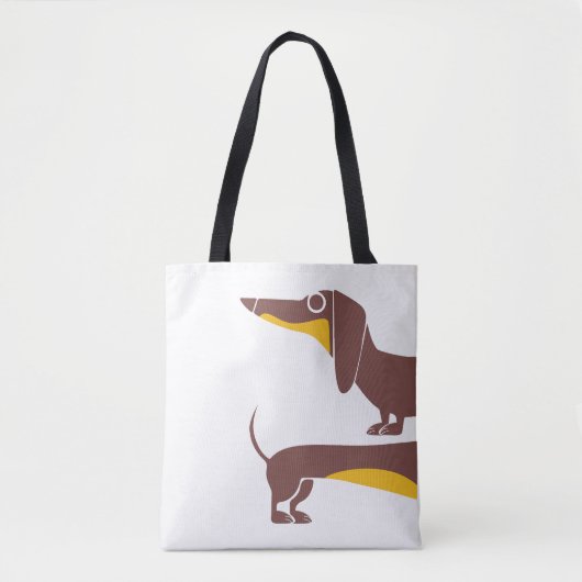 Grappig schattig teckel voor lange hond ouder tote bag (Voorkant)
