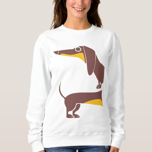 Grappig schattig teckel voor lange hond ouder trui (Voorkant)